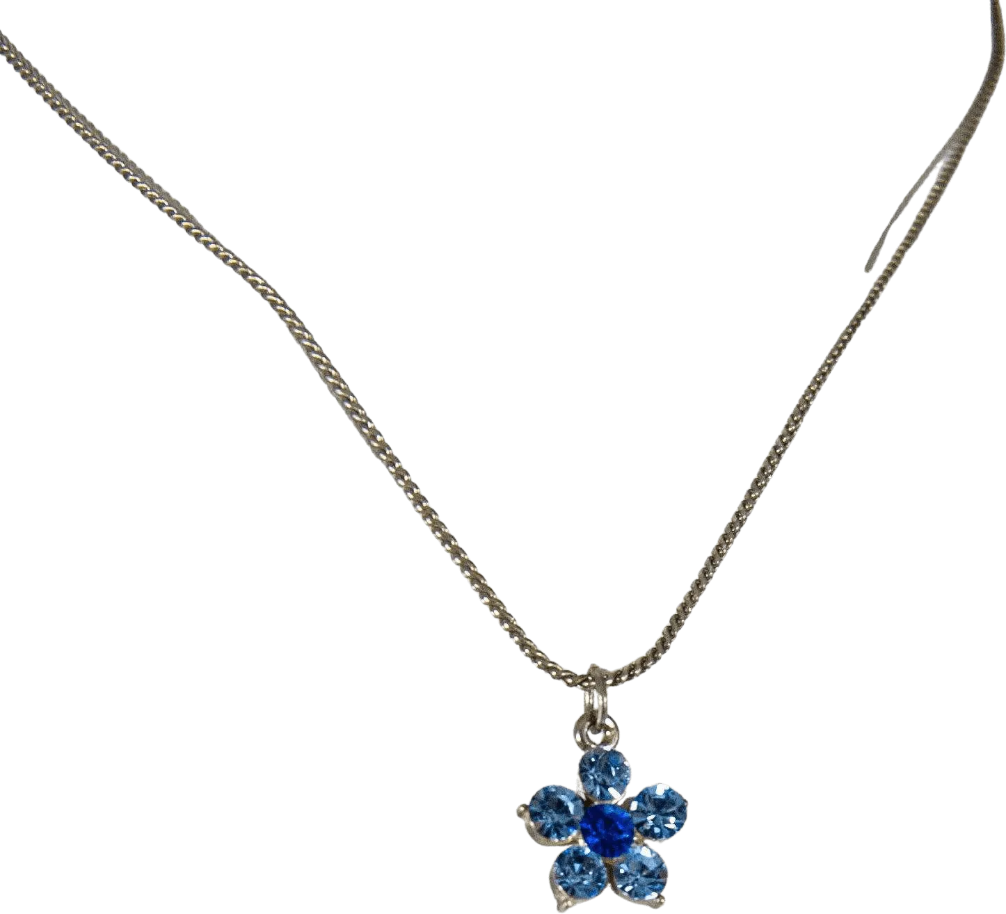 00's Blue Daisy Necklace