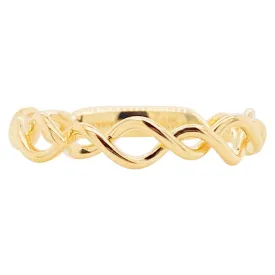 14K Yellow Gold Twisted Stackable Band