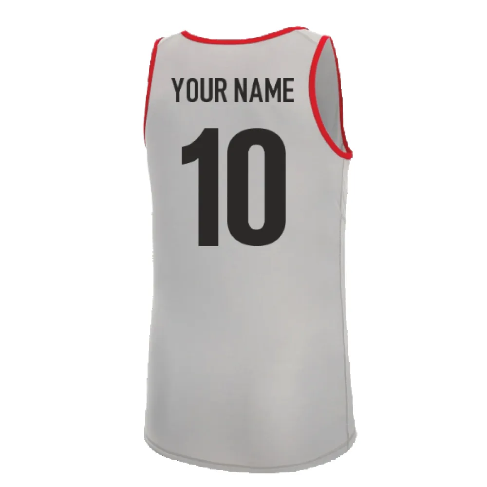 2022-2023 Wales Training Gym Vest (Grey) (Your Name)