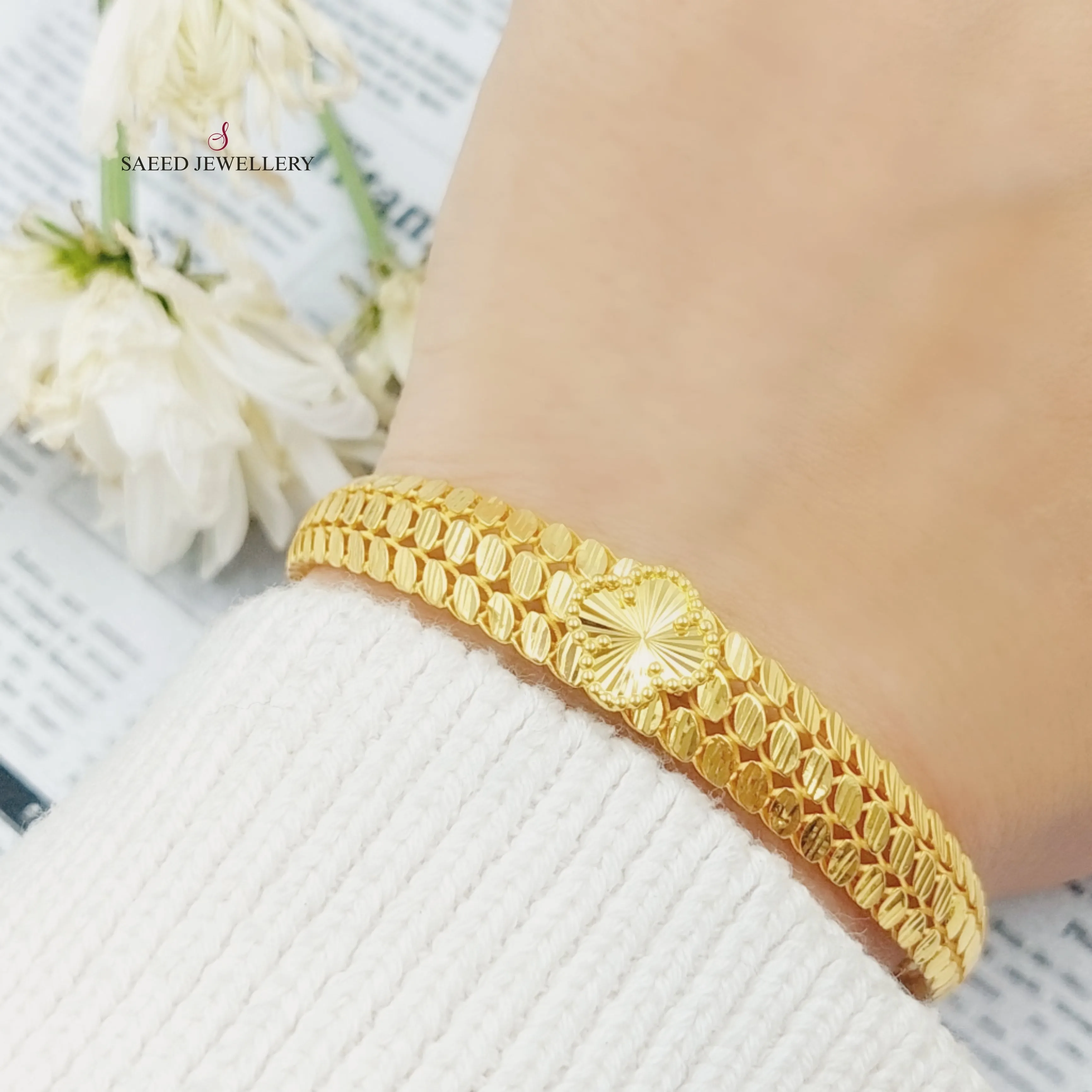 21K Clover Bracelet