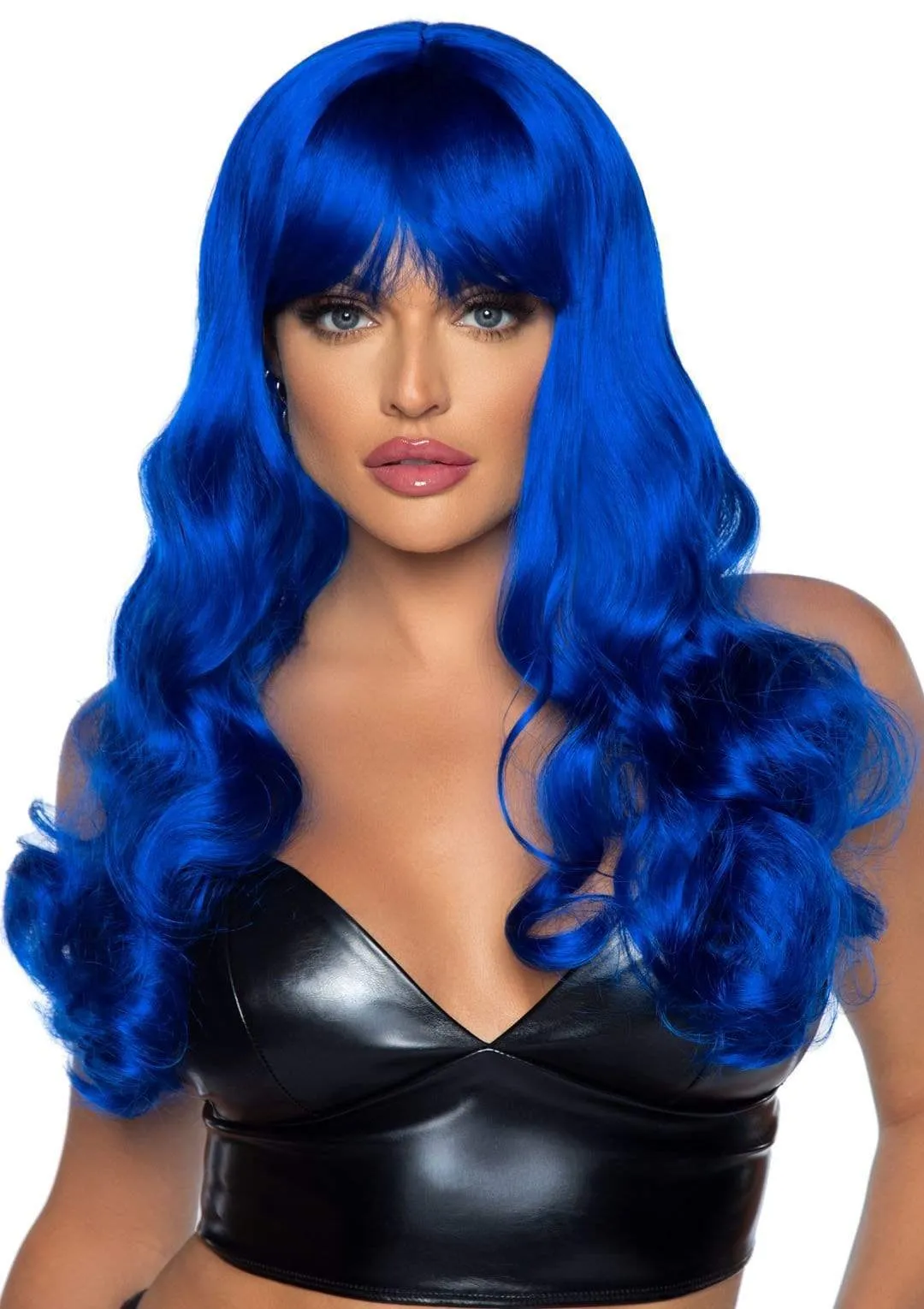 24" Wavy Wig with Bangs