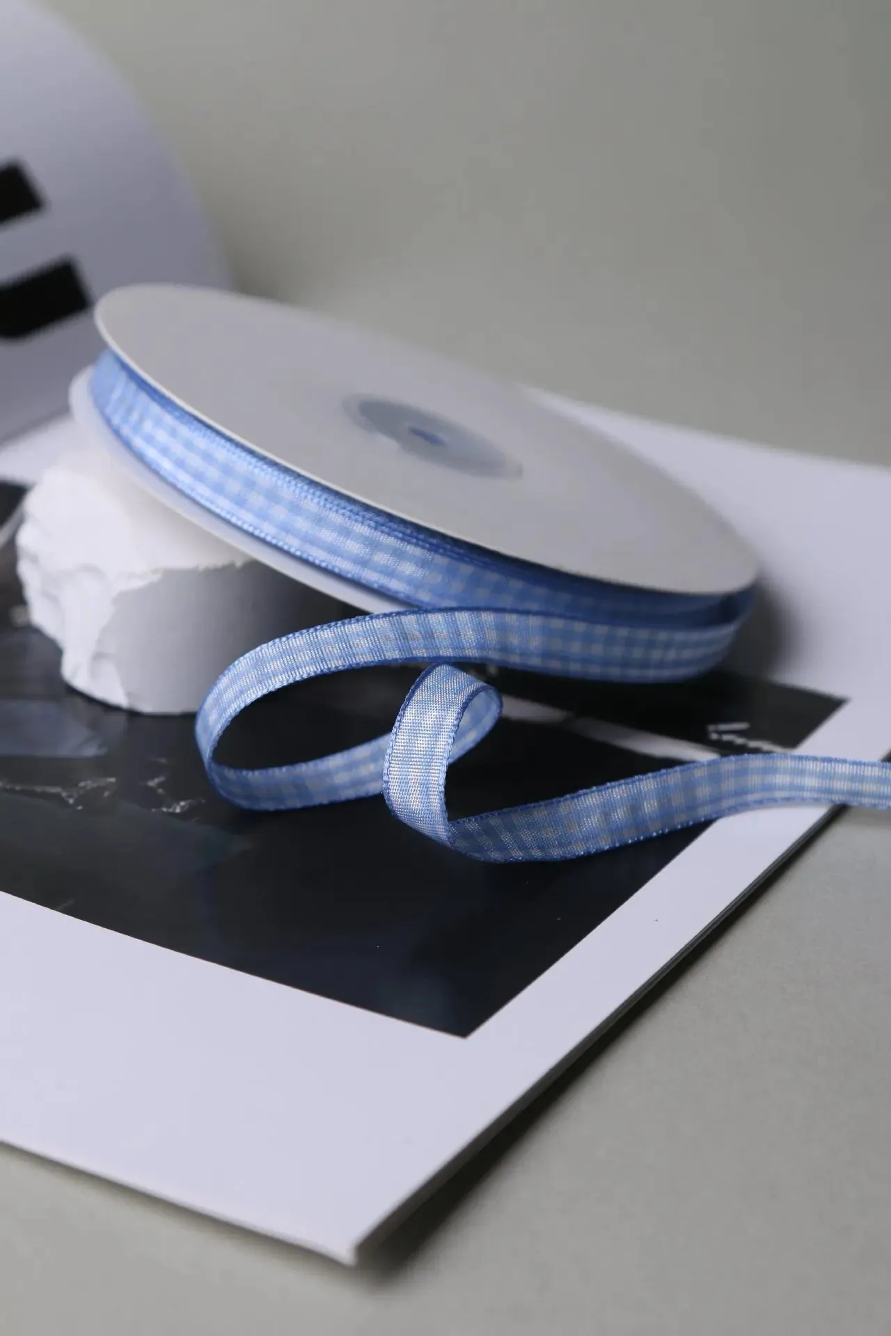50 Yards 10mm Gingham Ribbons for Wedding Christmas Party Decorations Gifts Wrapping DIY Crafts Bow Hair Plaid Ribbon Packaging
