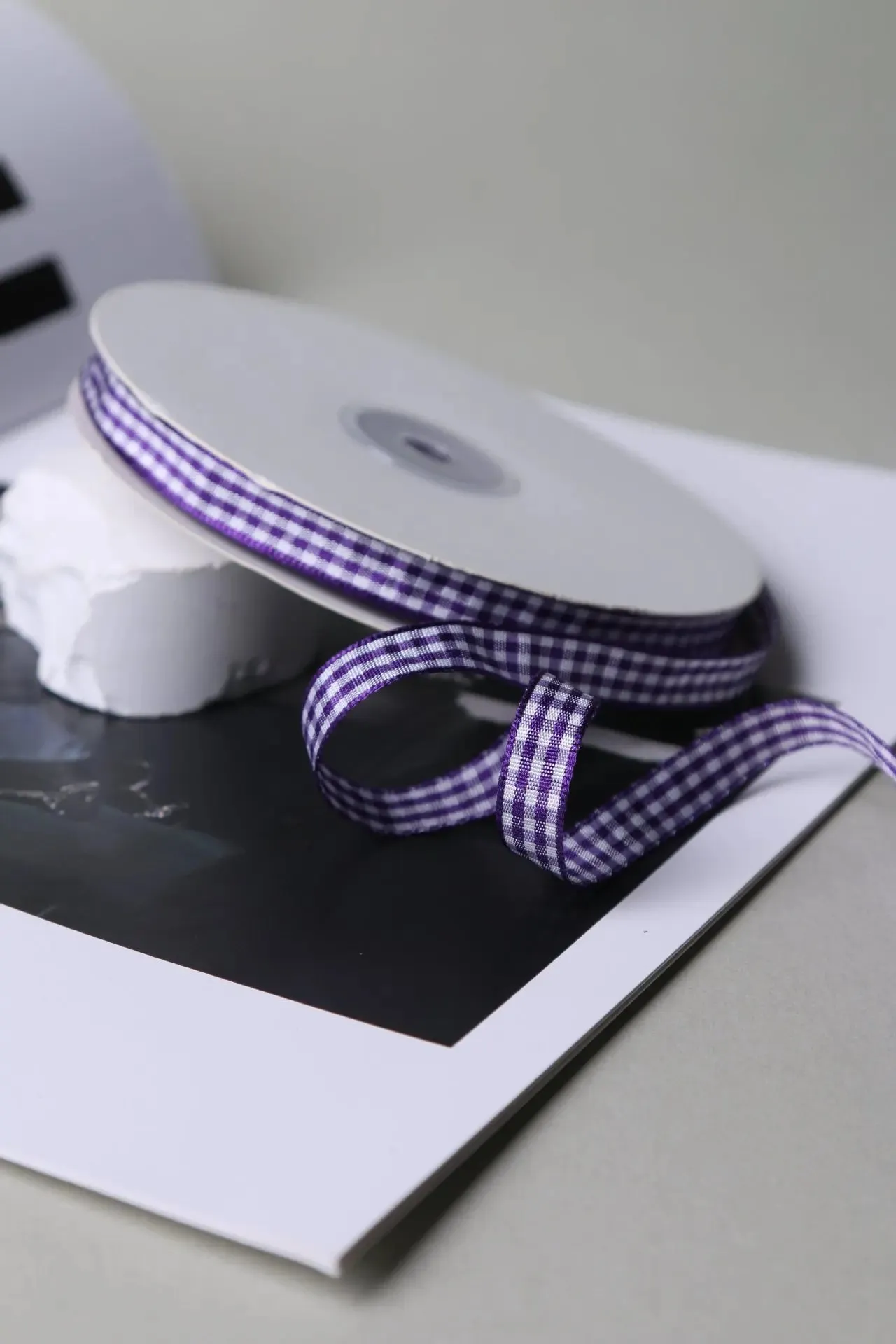 50 Yards 10mm Gingham Ribbons for Wedding Christmas Party Decorations Gifts Wrapping DIY Crafts Bow Hair Plaid Ribbon Packaging