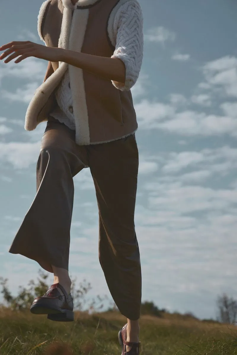 Abena Shearling waistcoat | Super Neutral | Vest fra Gustav