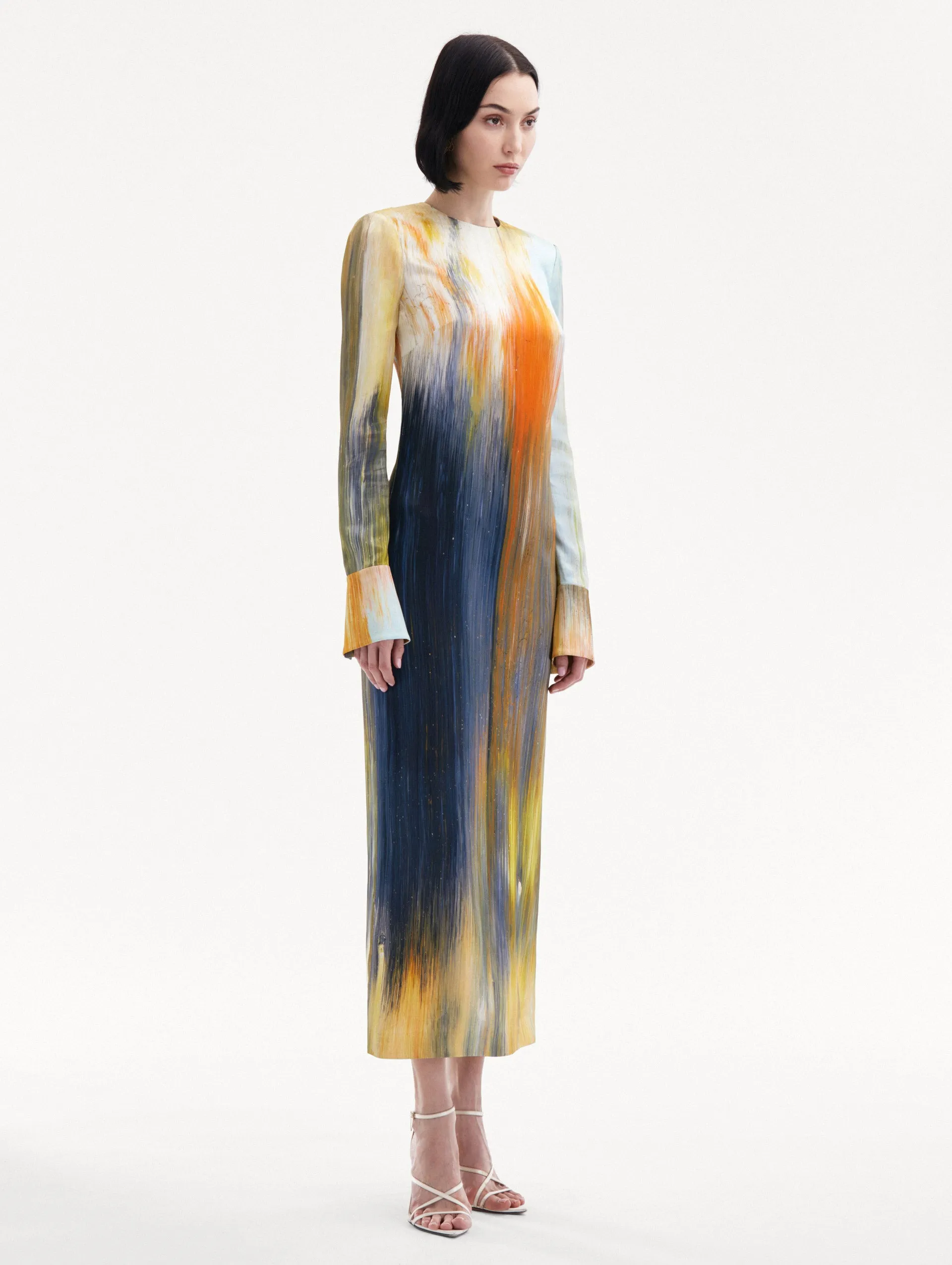 Abstract Brushstroke Marocaine Dress
