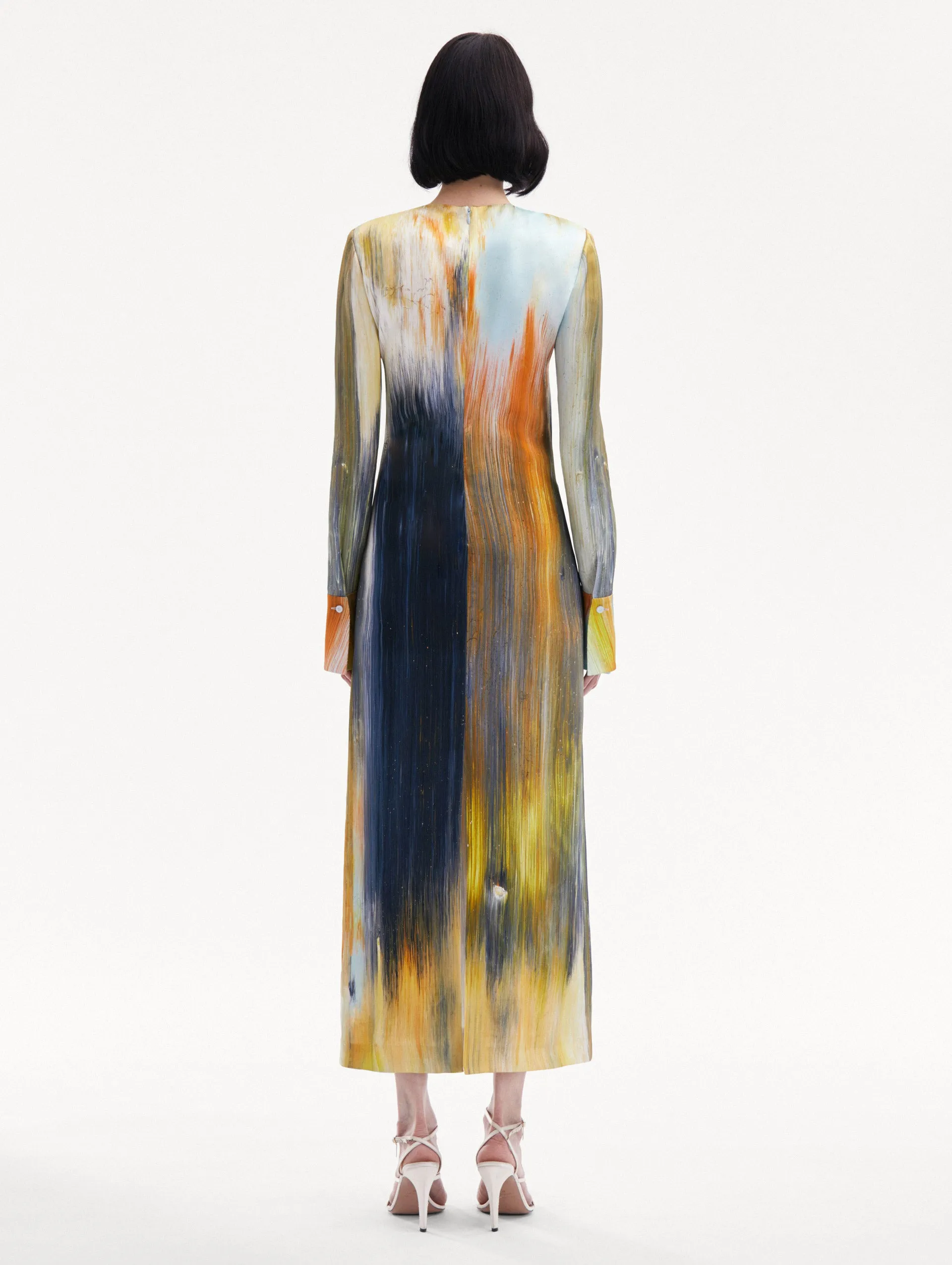 Abstract Brushstroke Marocaine Dress