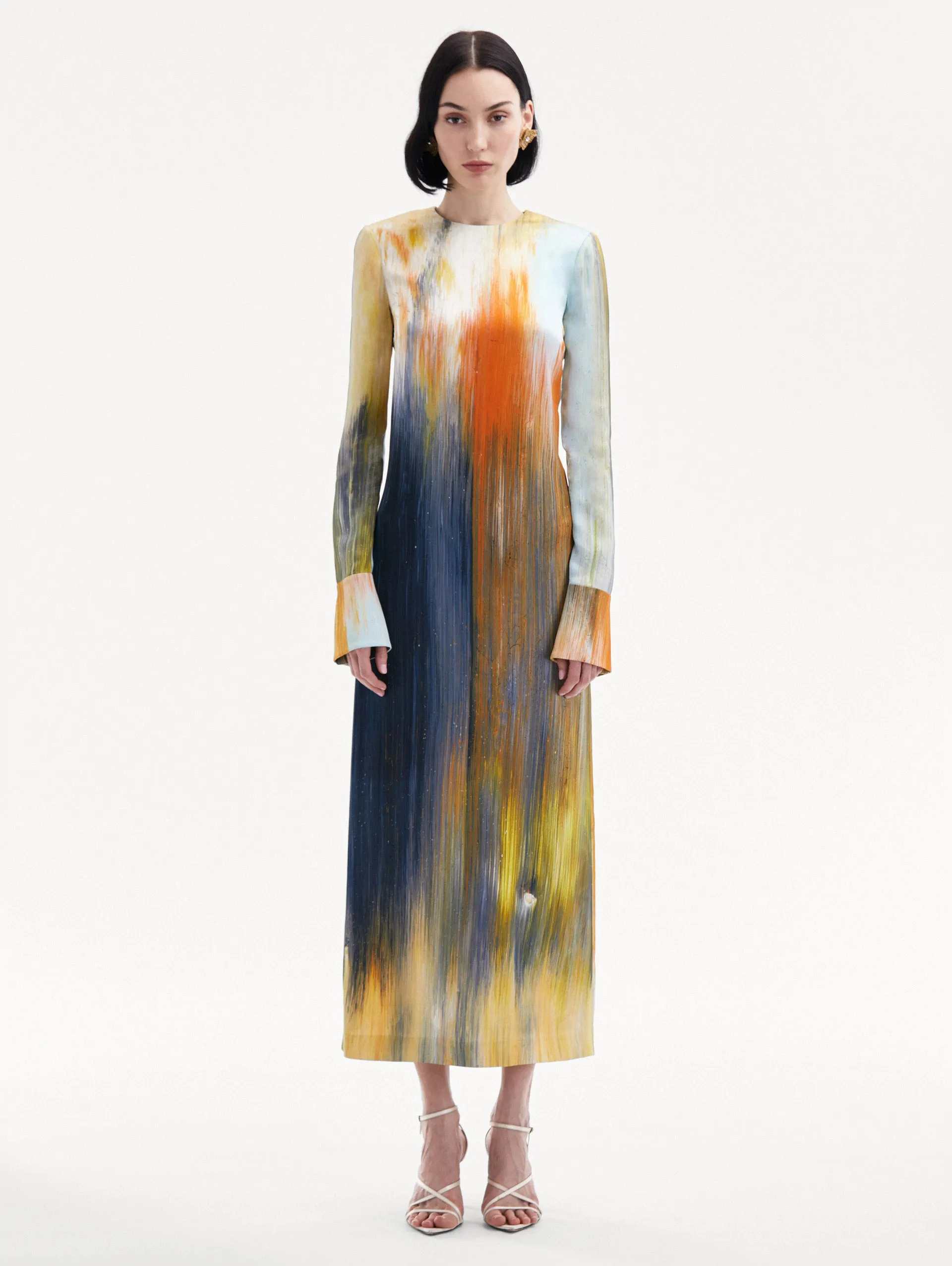 Abstract Brushstroke Marocaine Dress