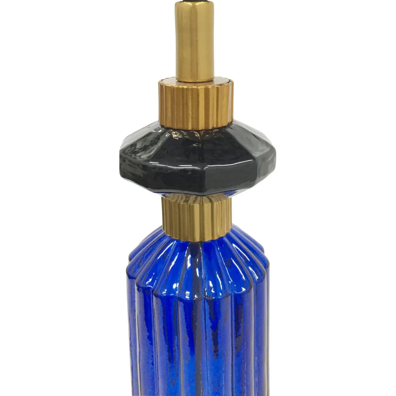 Alena Ink Blue & Frosted Glass Table Lamp (Base Only)