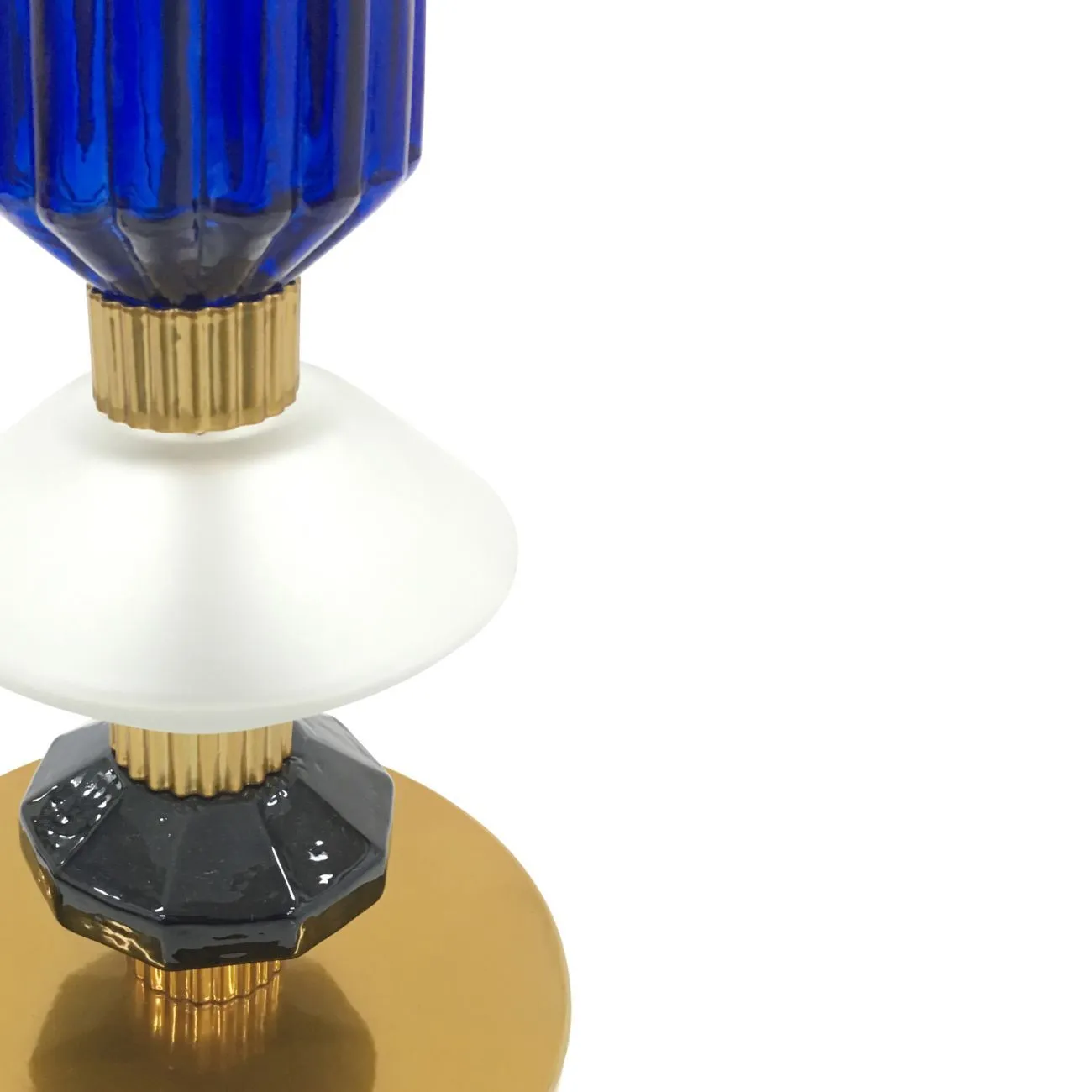 Alena Ink Blue & Frosted Glass Table Lamp (Base Only)