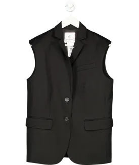 Anine Bing Black Tay Wool Vest UK XS