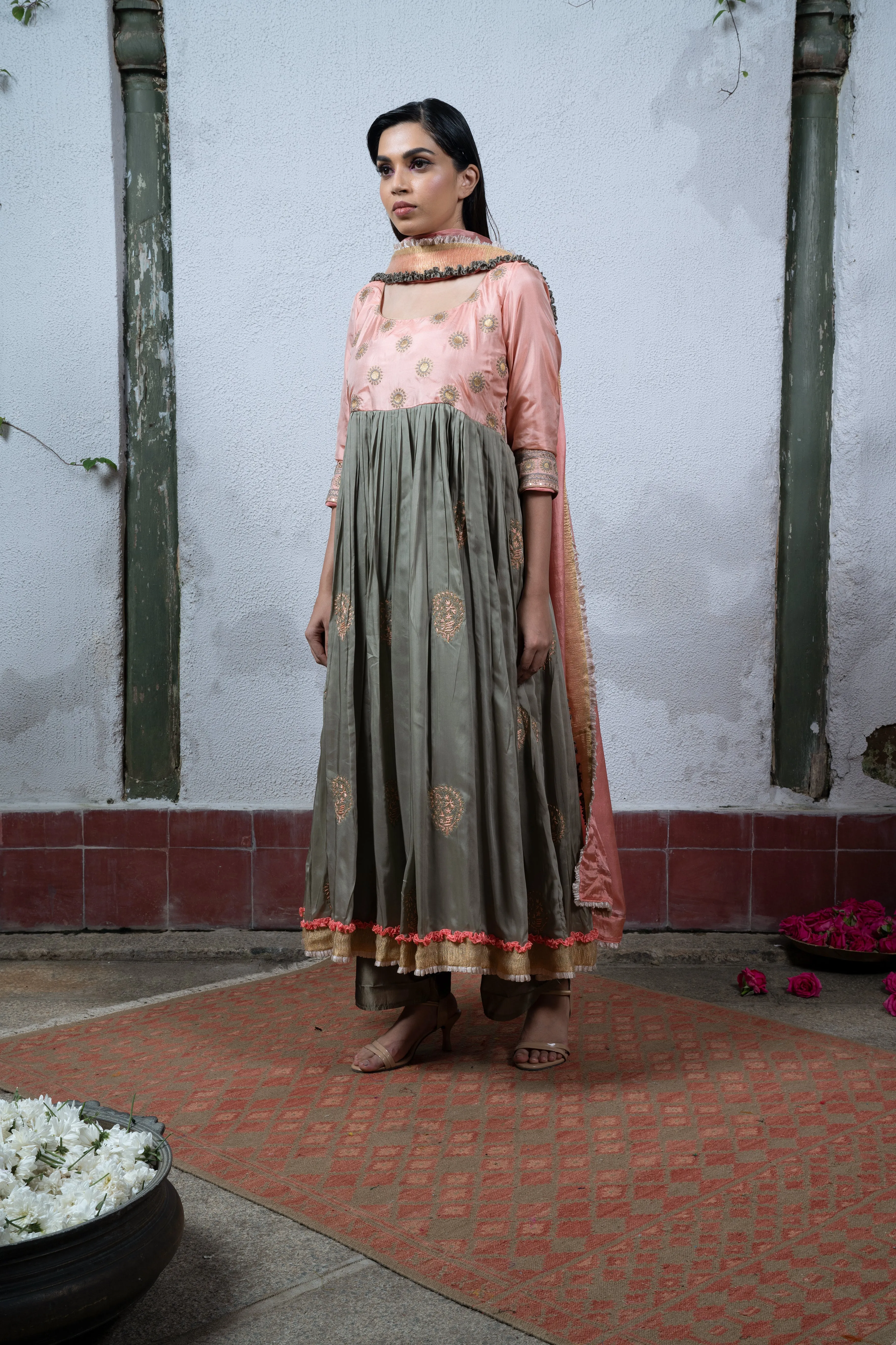 Apsara: Pink and Grey Salwar