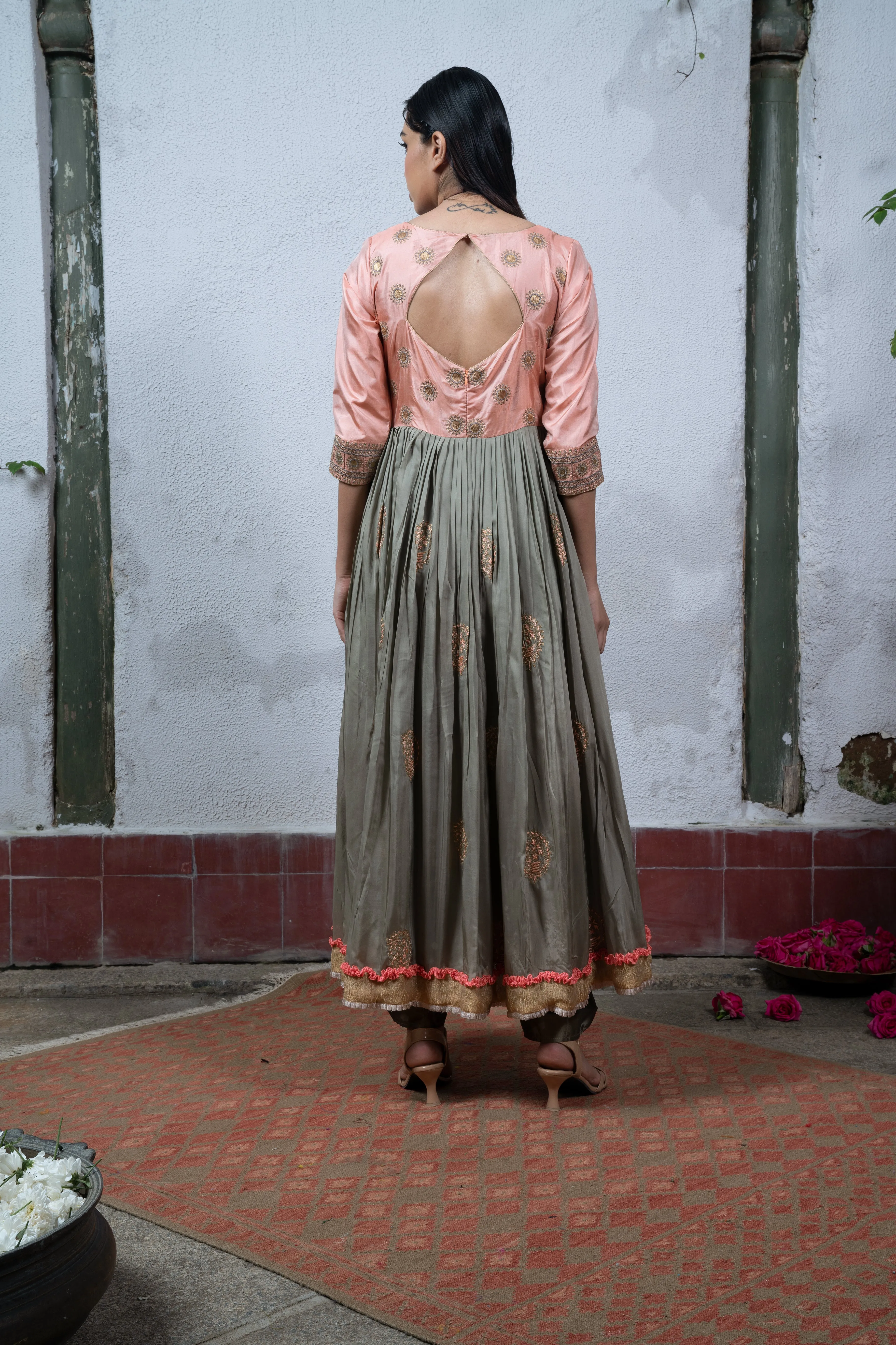 Apsara: Pink and Grey Salwar