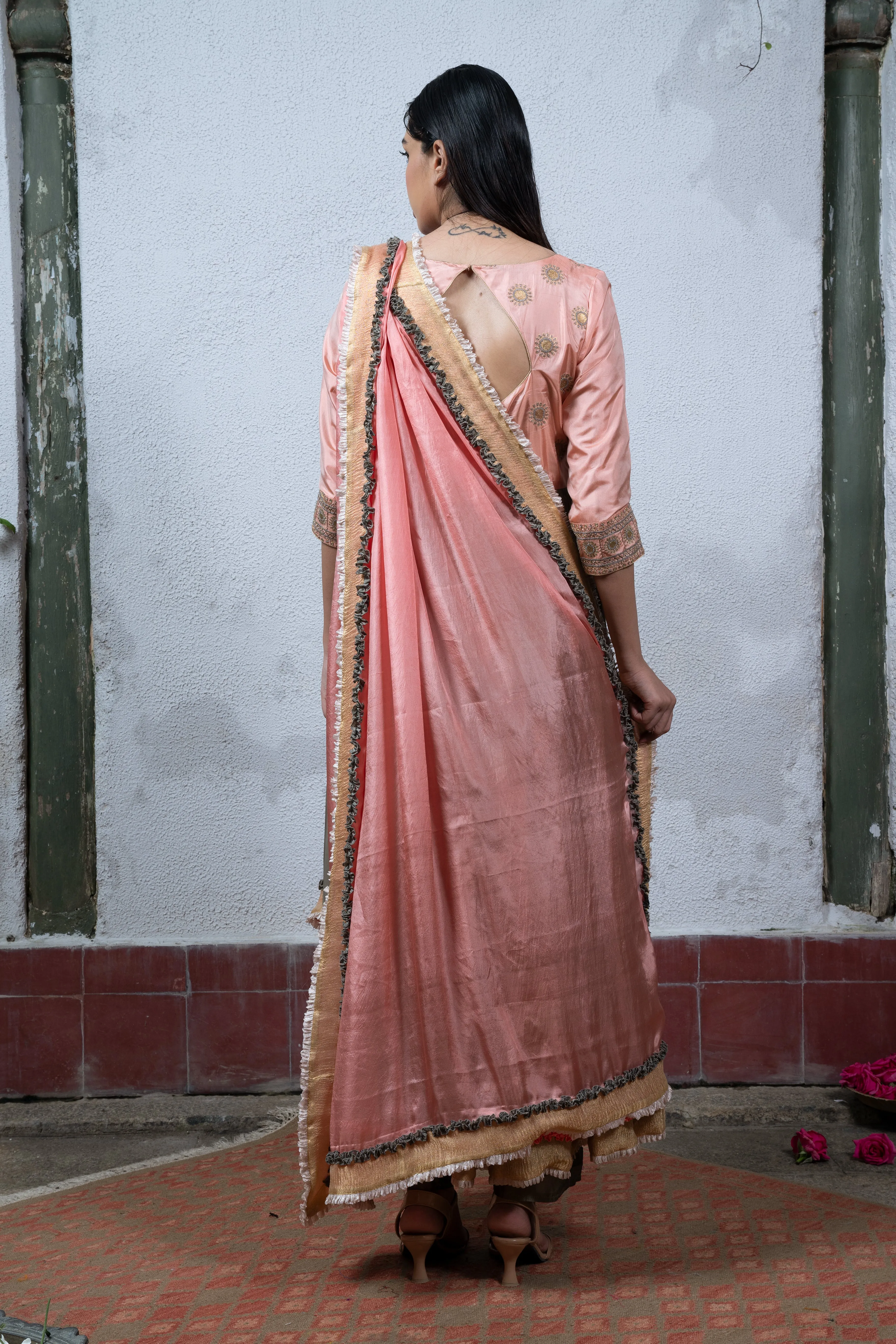 Apsara: Pink and Grey Salwar