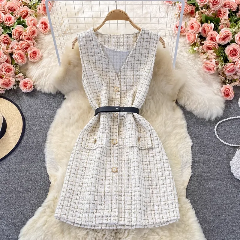 Autumn V Neck Long Sleeves Vest Shirt Elegant Two piece Set 1378