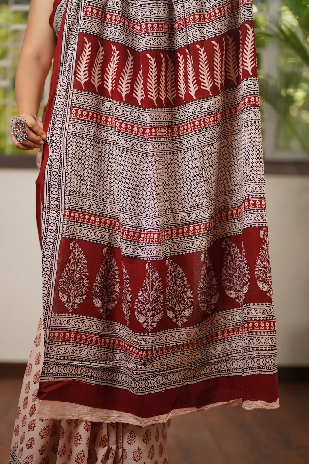 Bagh Hand Block Printed Mul Cotton Saree
