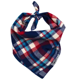Bandana | Navy, Red, & Turquoise Plaid