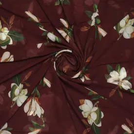 Big White Flower Repeat Digital Printed Fabric - Weightless