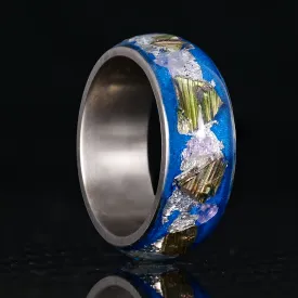Bismuth Halo Glowstone Ring on Titanium