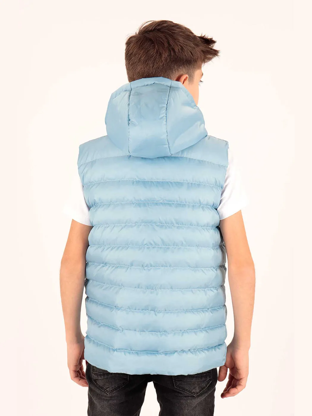 Boy Fashion trend Hooded Swelling Vest AK215051
