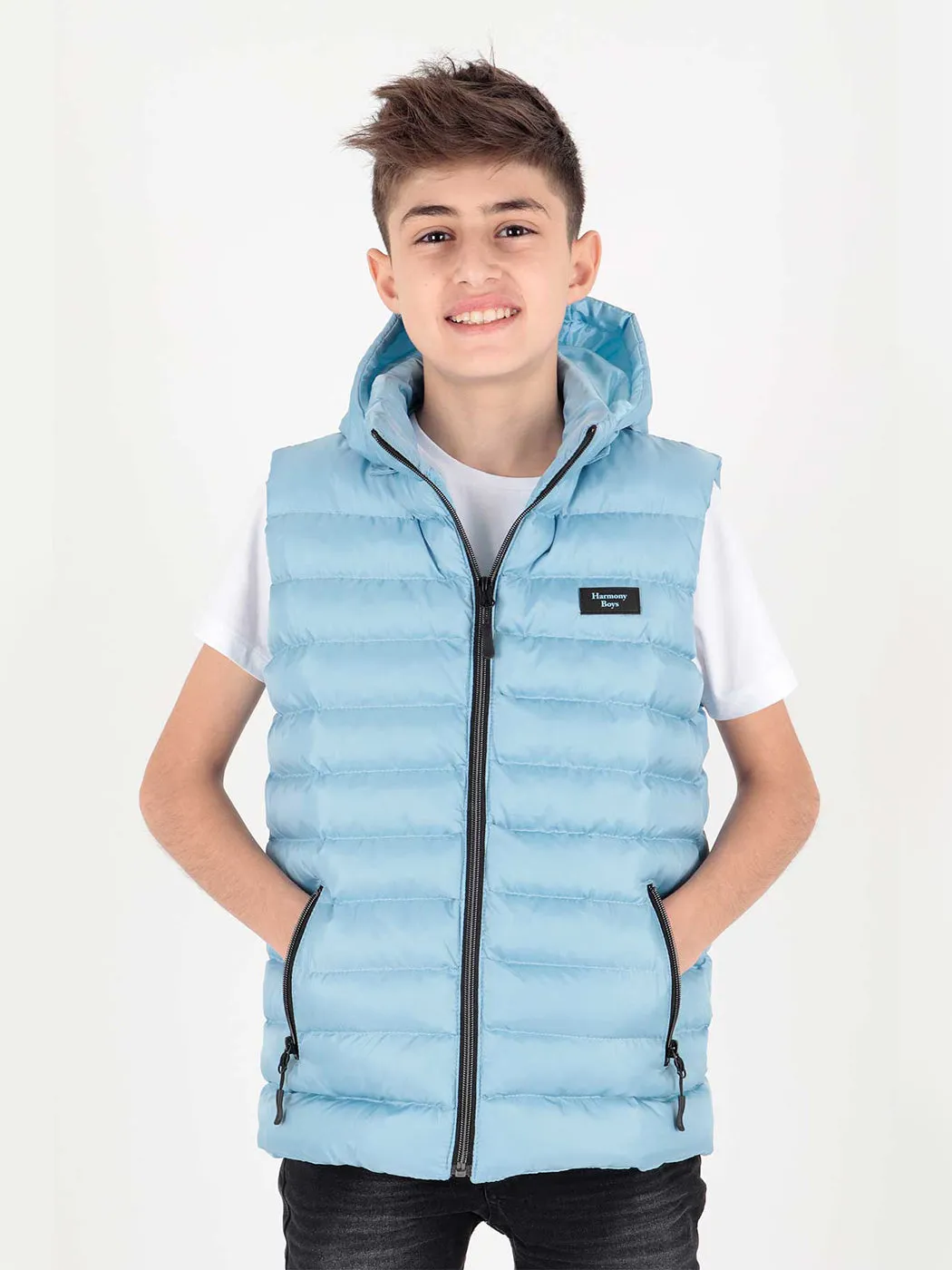Boy Fashion trend Hooded Swelling Vest AK215051
