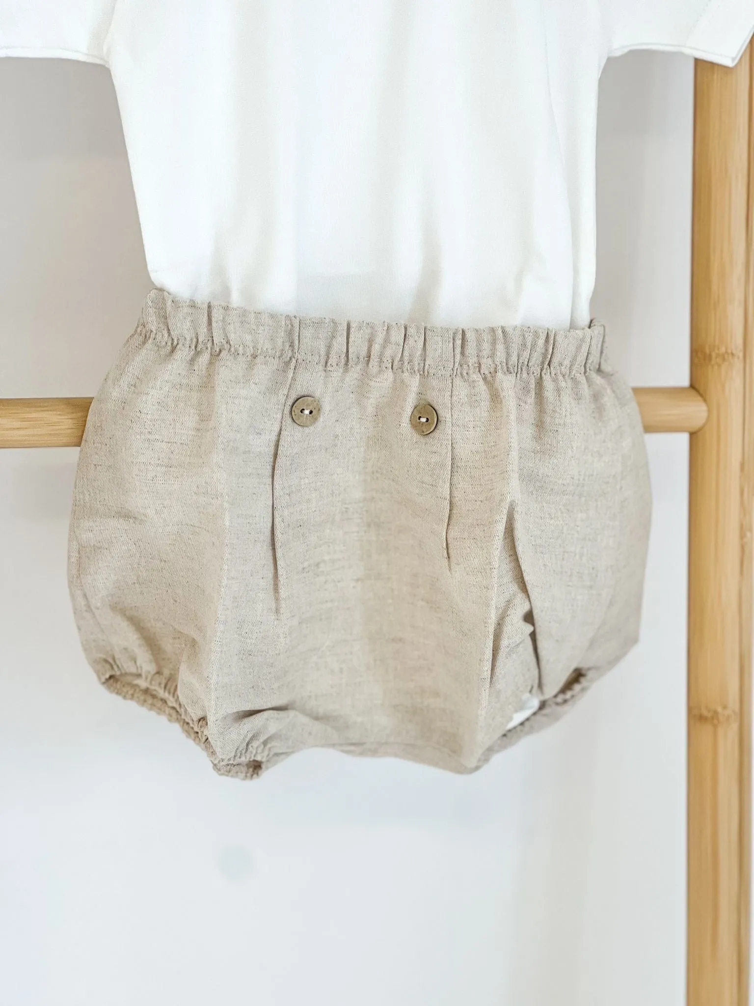 Boys Rapife Beige Peter Pan Vest and Bloomer Set