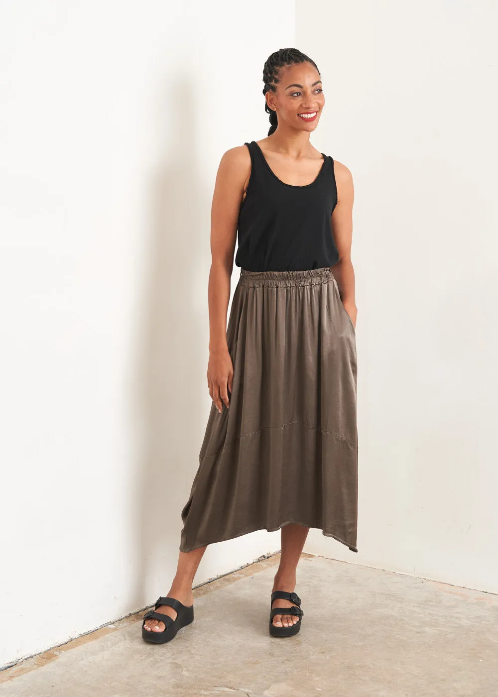 BRIT VEST TOP - BLACK