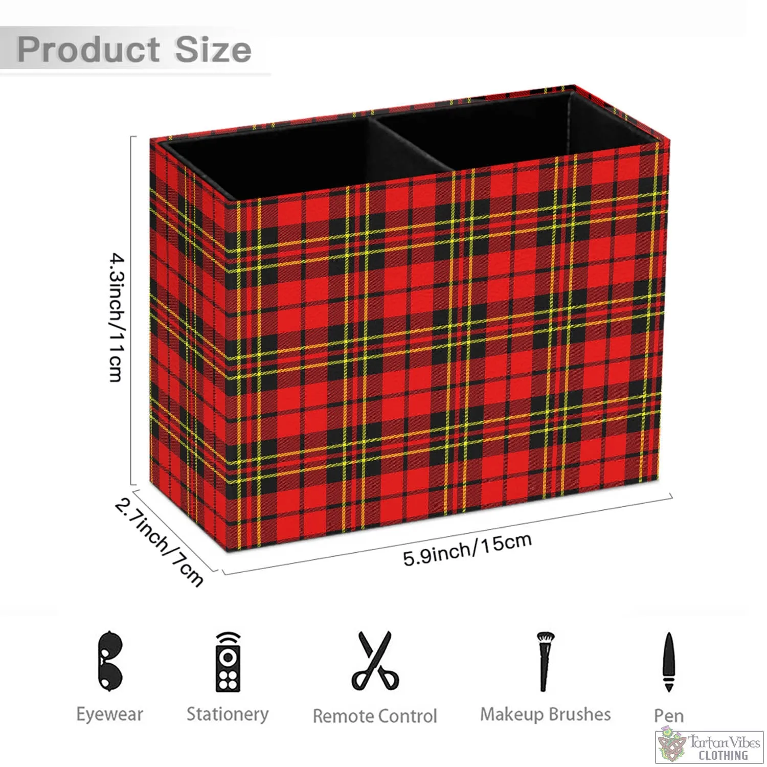 Brodie Modern Tartan Pen Holder