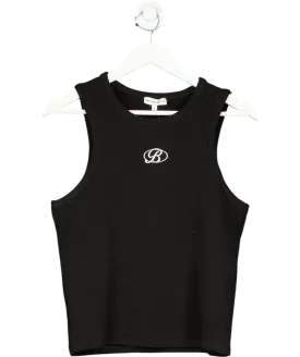 Brother And Kin Black Monogram Waffle Vest UK M