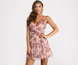 Cam Floral Stylish Sequin Party Dress