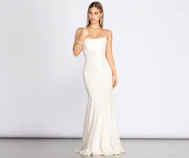 Char Formal Stylish Lattice Glitter Dress