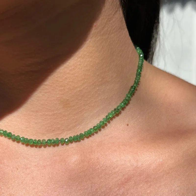 Chronos Strand, Tsavorite Garnet, 9kt Yellow Gold