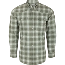 Cinco Ranch Western Fall Plaid Button-Down Long Sleeve Shirt