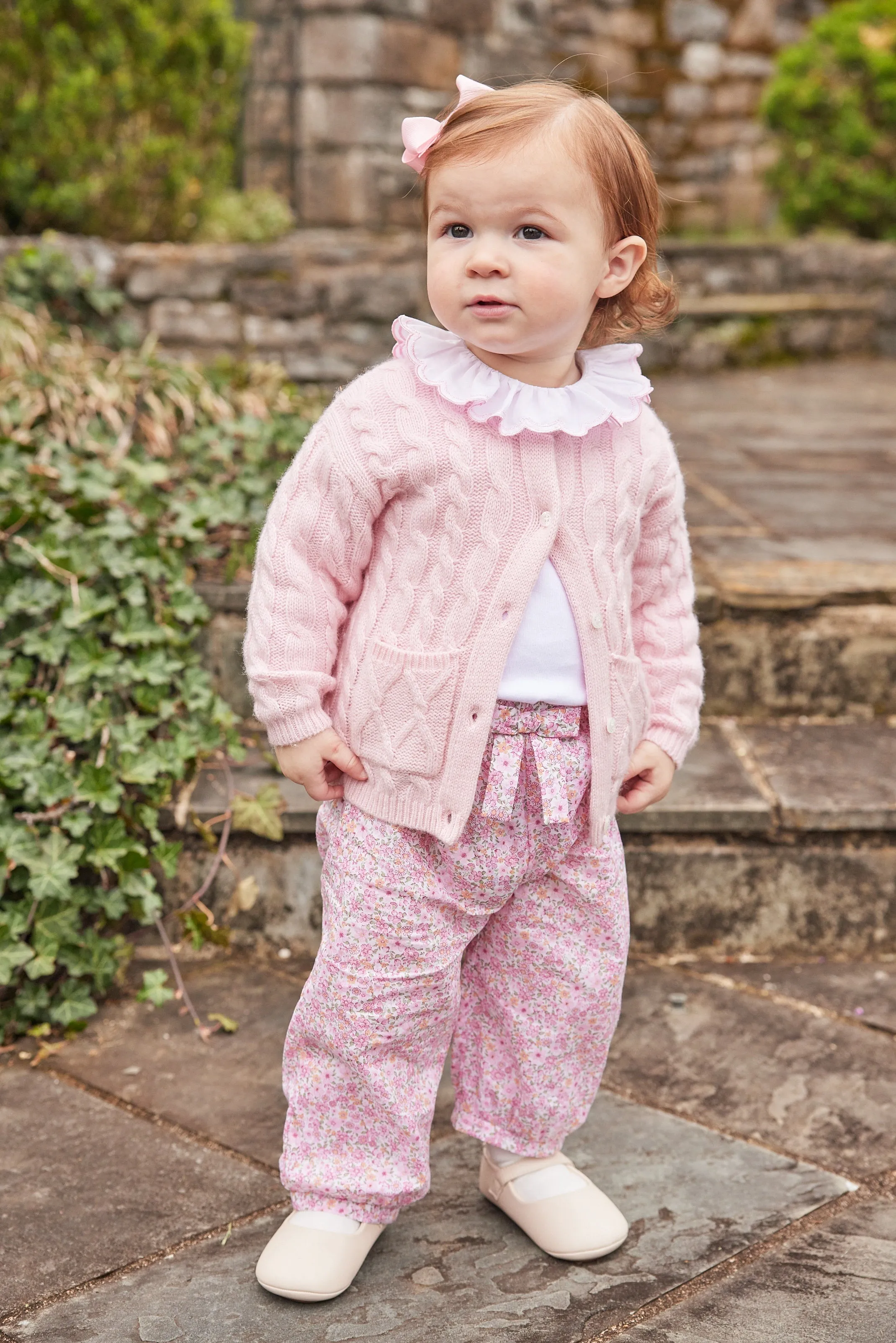 Classic Cashmere Blend Cardigan - Light Pink