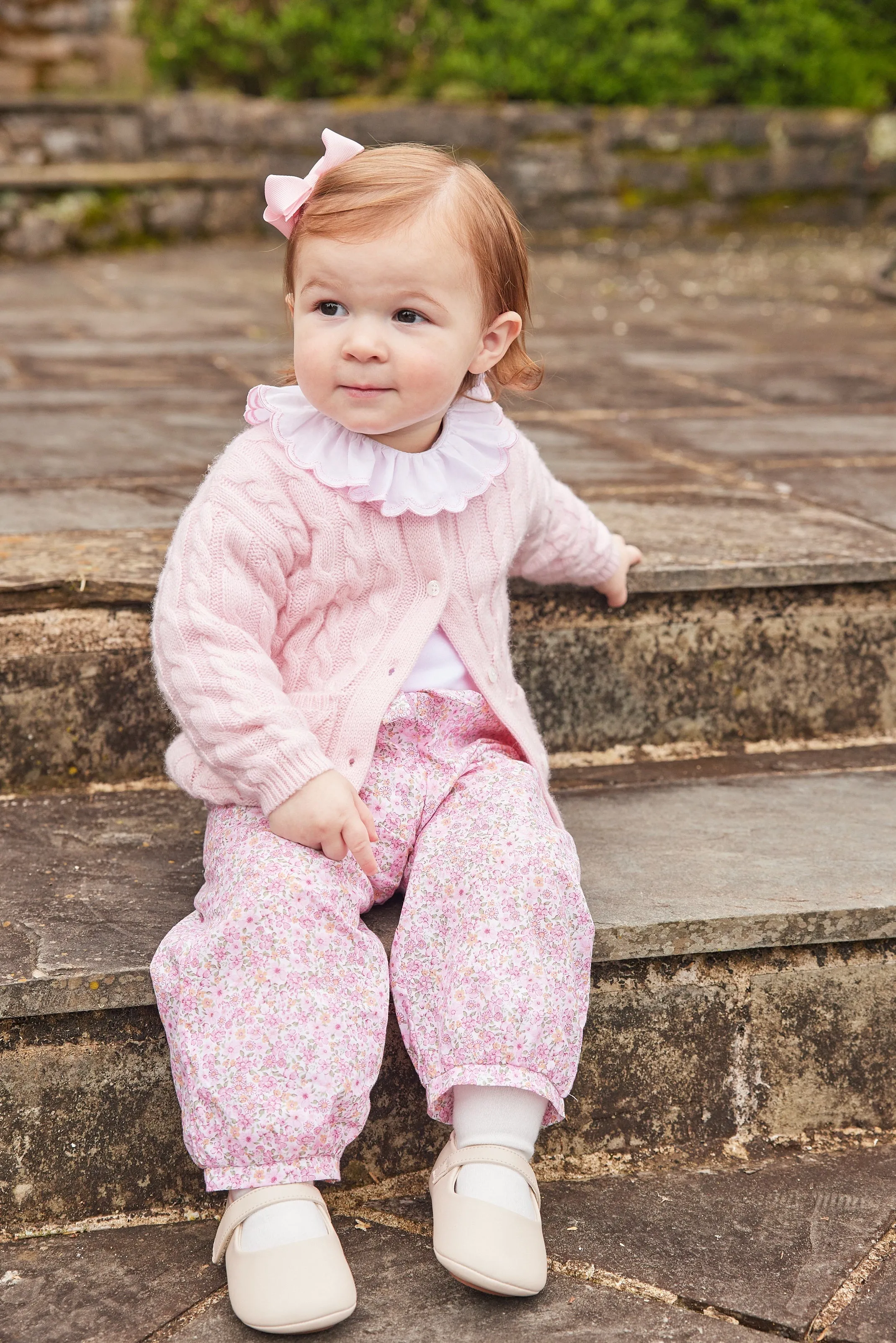 Classic Cashmere Blend Cardigan - Light Pink