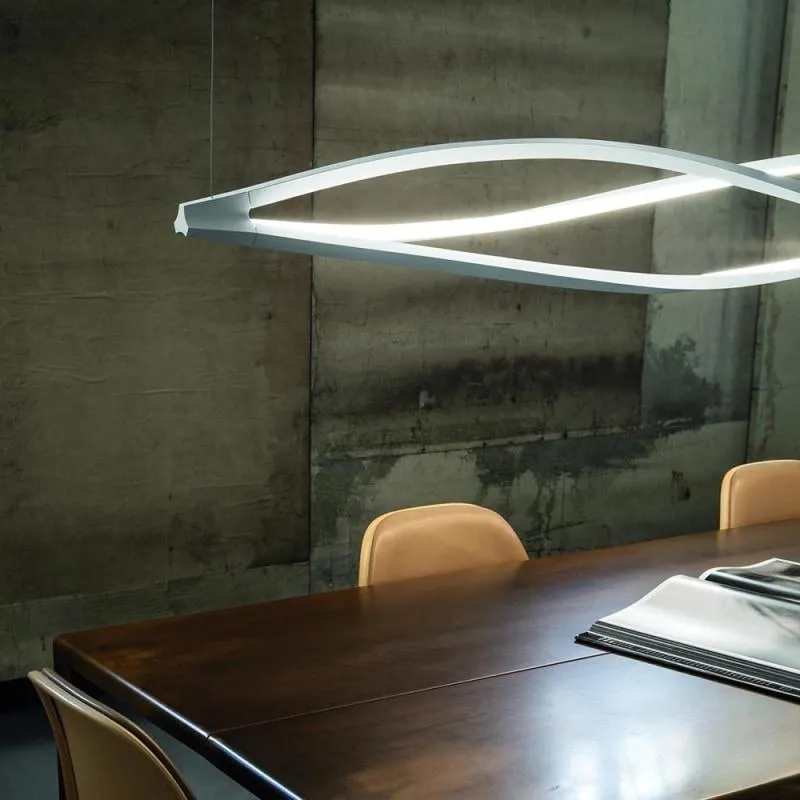 Curved Feature Linear Pendant | In the Wind