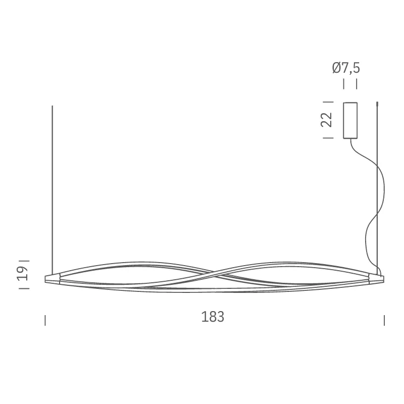 Curved Feature Linear Pendant | In the Wind