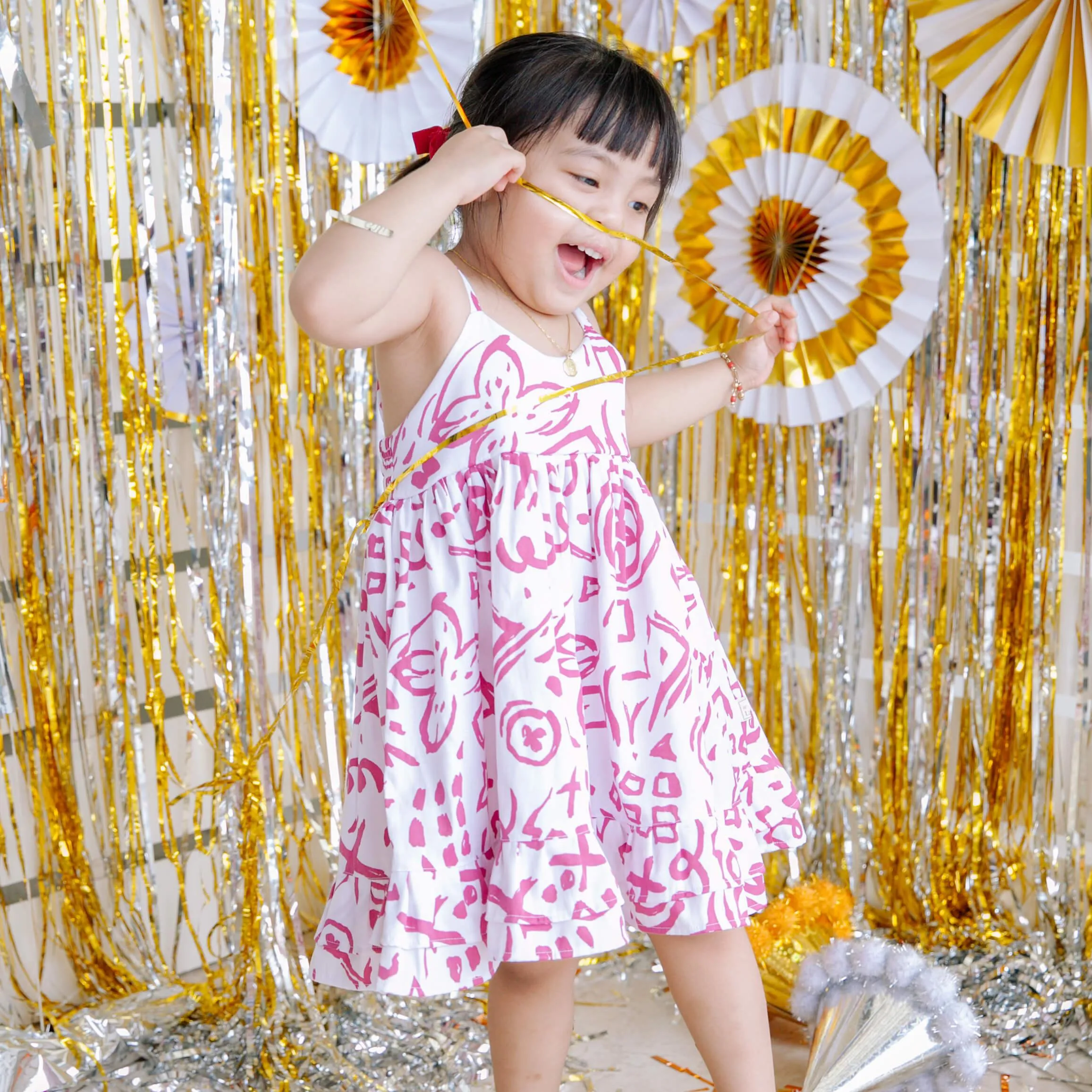 Dahlia Dress in Hawaiian Blue Print
