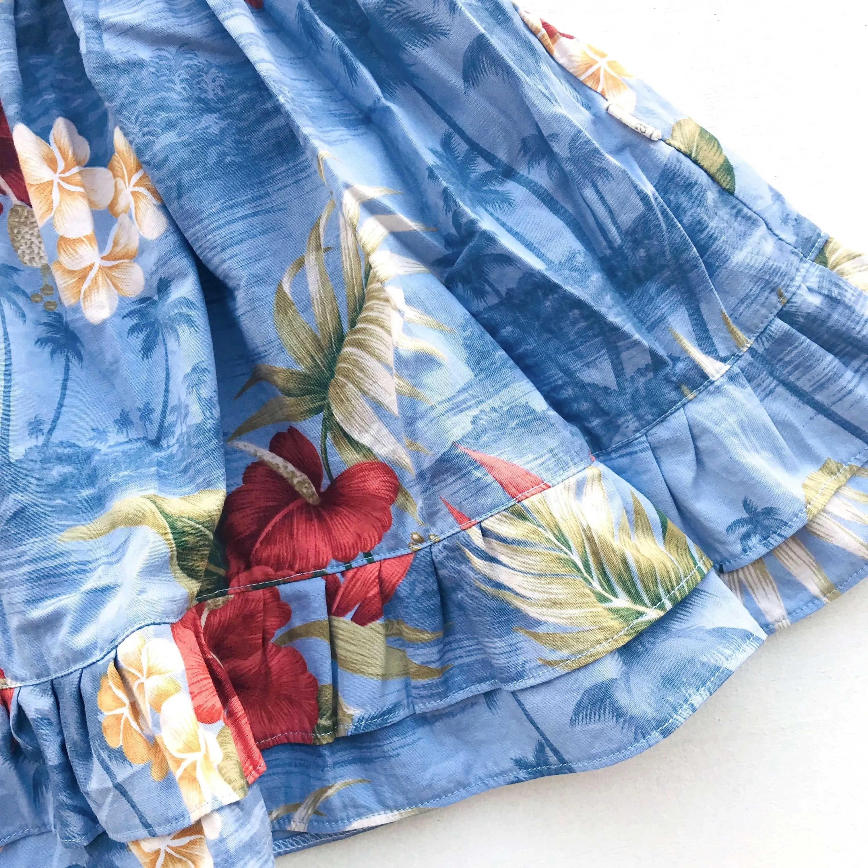 Dahlia Dress in Hawaiian Blue Print