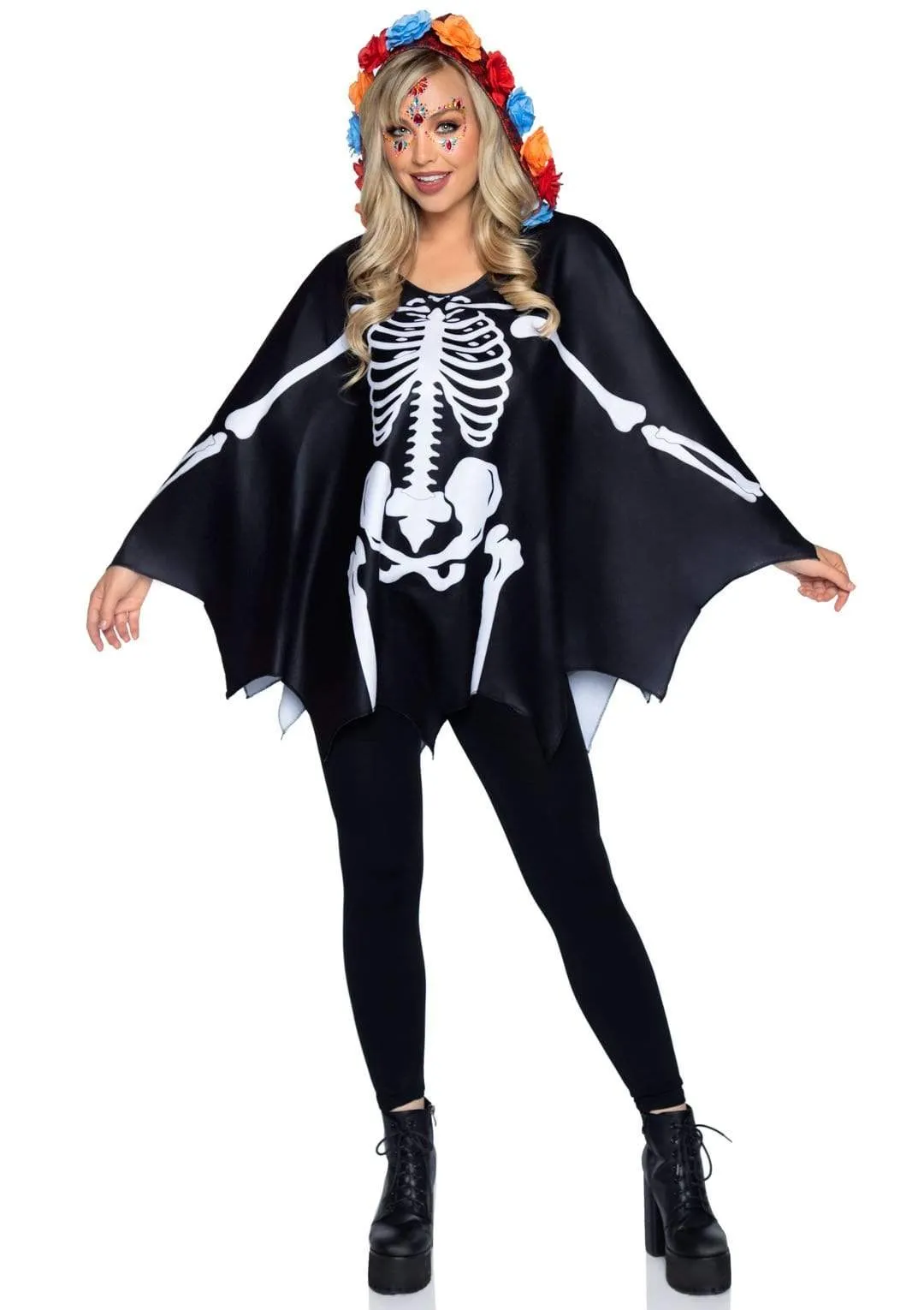 Day of the Dead Costume Poncho