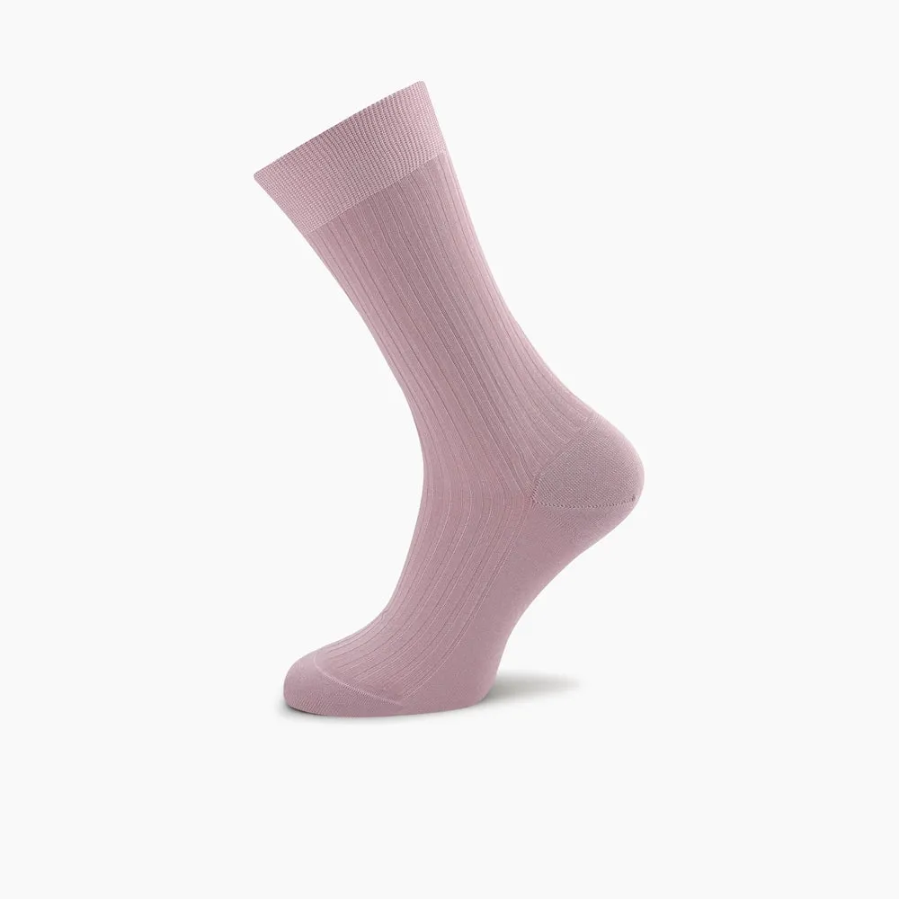 Dusky Pink Short Pure Cotton Socks