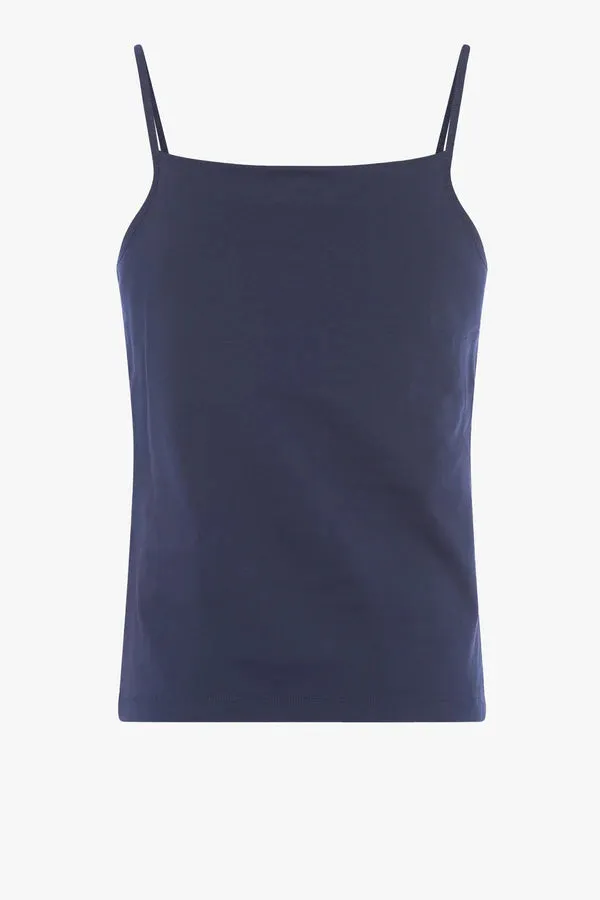 Great Plains Organic Fitted Cami-Classis Navy-J60ZO