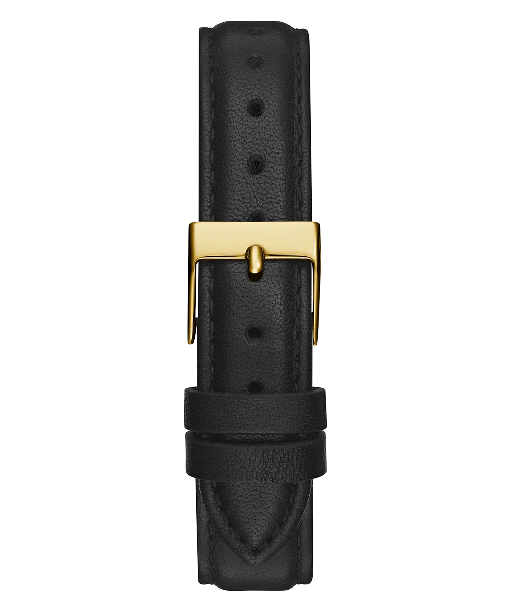 GUESS Ladies Black Gold Tone Analog Watch