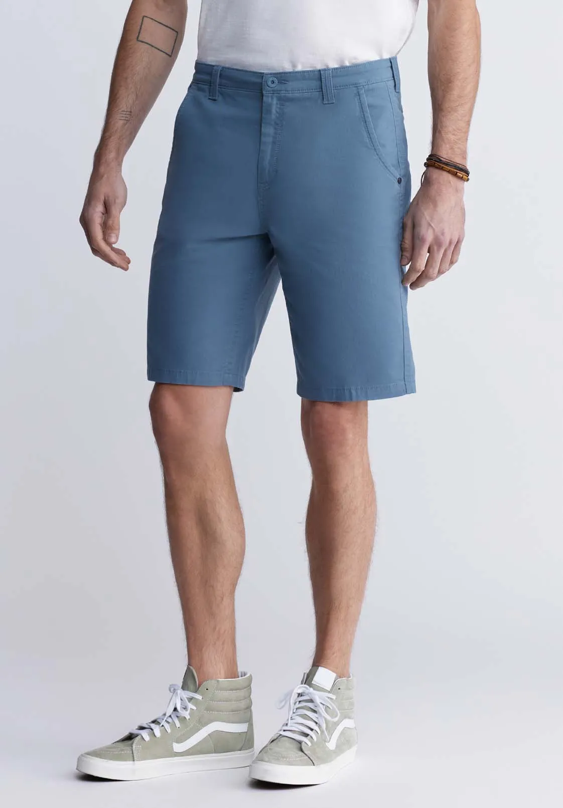 Hadrian Men's Flat Front Shorts in Mirage Blue - BM24266