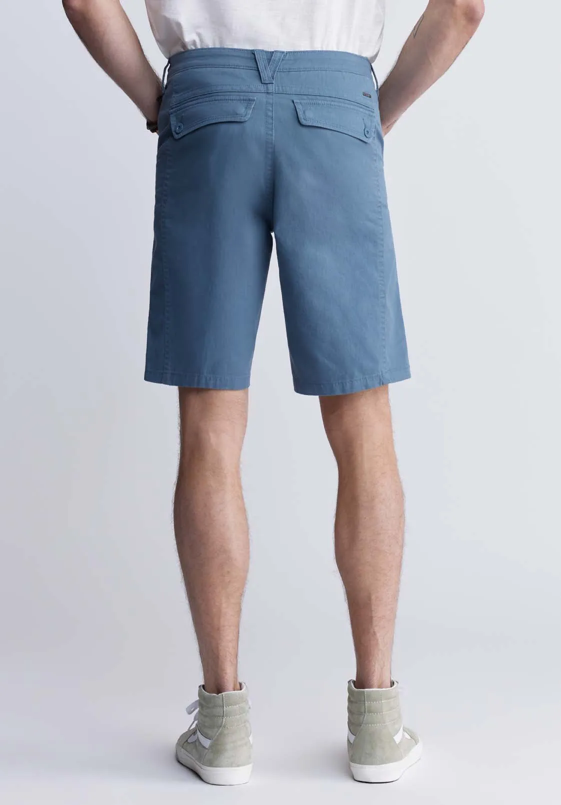 Hadrian Men's Flat Front Shorts in Mirage Blue - BM24266
