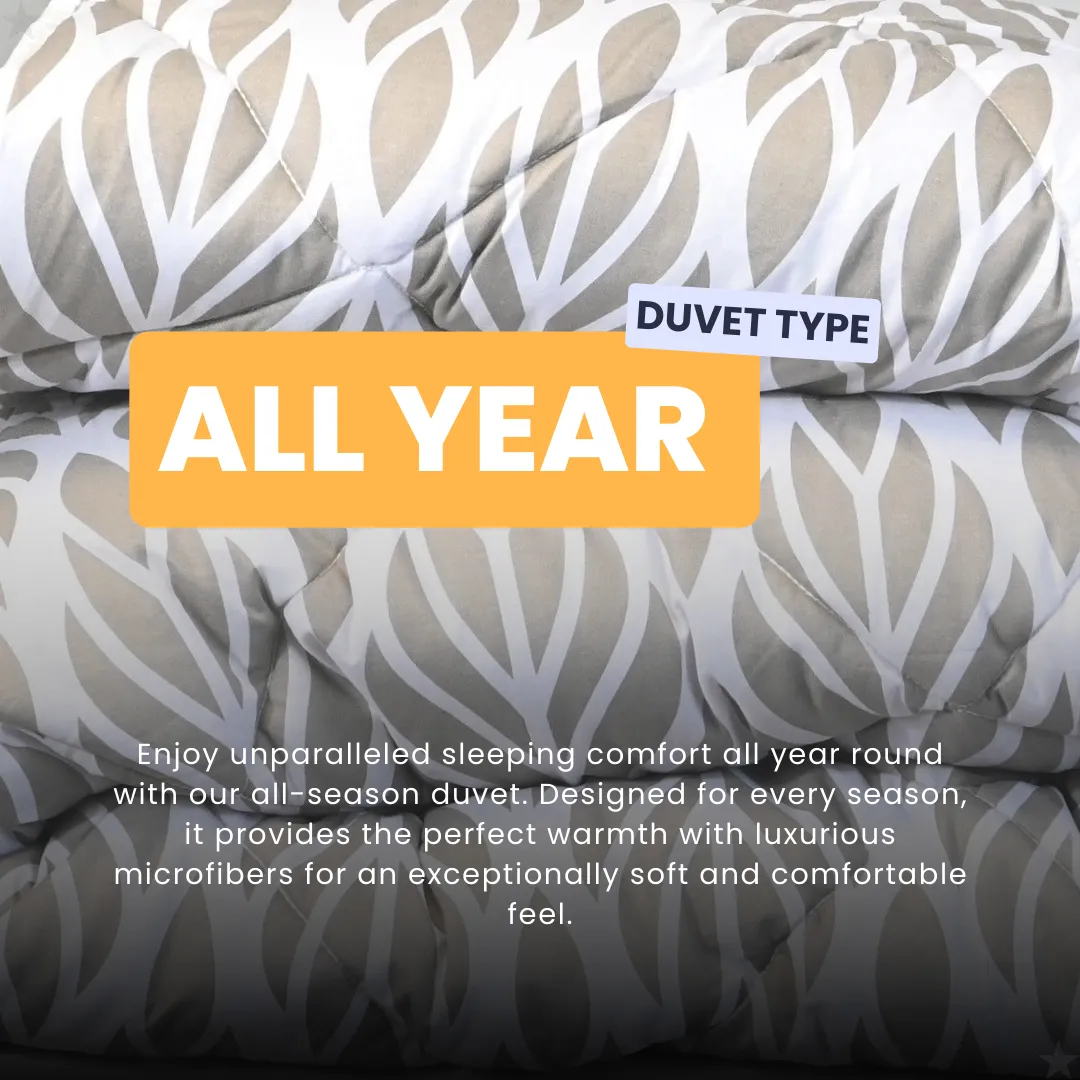 HappyDuvet Gentle Waves - 100% cotton - Duvet for year-round use