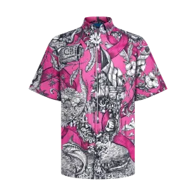 HERITAGE BREAST CANCER AWARENESS LINEN SHIRT-PINK & BLACK