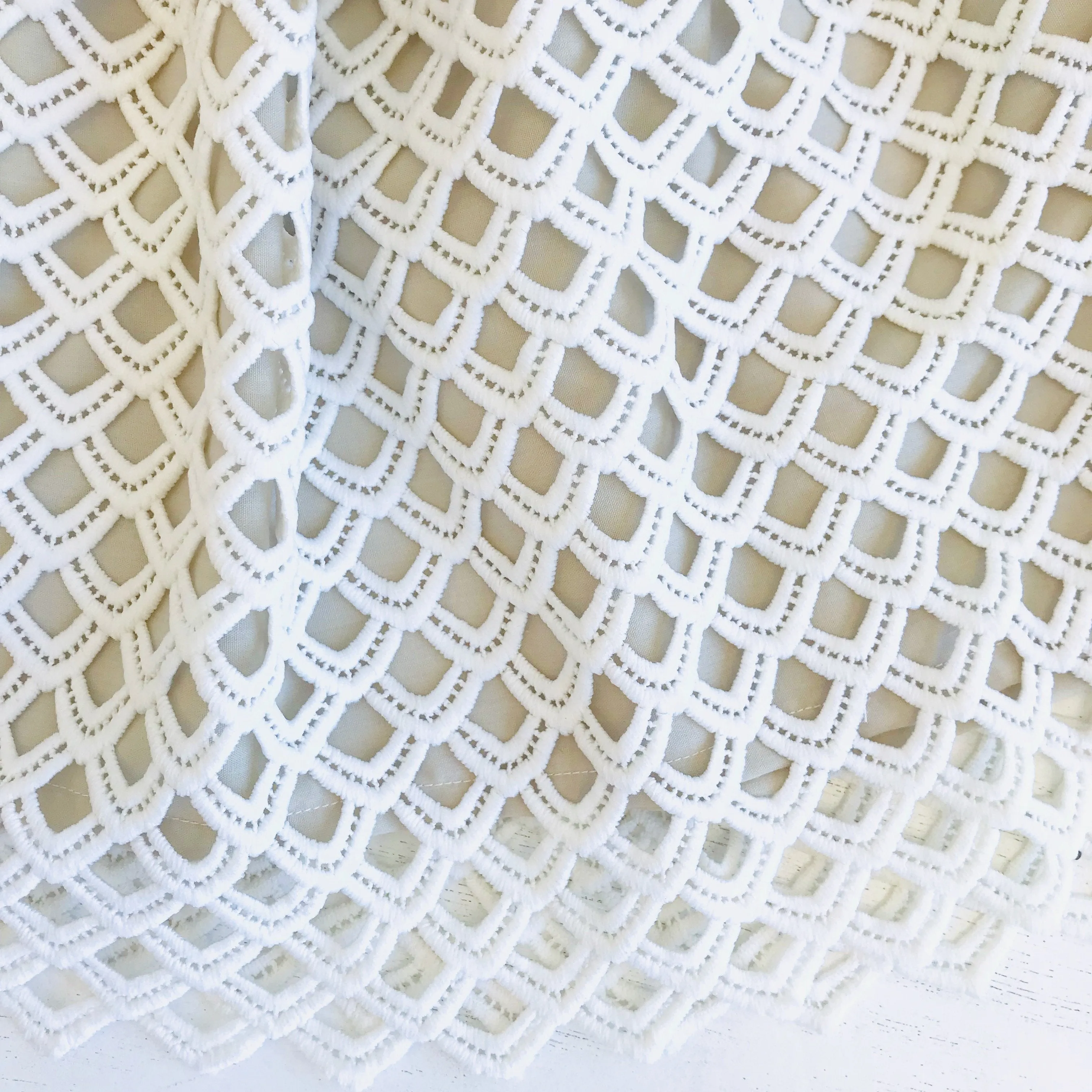 Iris Dress in White Diamond Lace