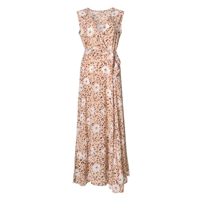 Jastie Women Summer Dress Floral Print Maxi Dresses Bohemian Hippie Beach Long Dress Women's Clothing vestidos de verano