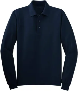 Joe's USA Mens Long Sleeve Polo Shirts in 9 Colors. Regular and Tall Sizes: XS-6XL