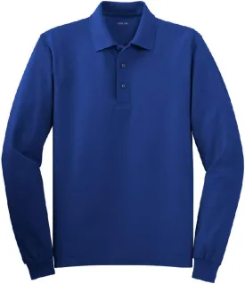 Joe's USA Mens Long Sleeve Polo Shirts in 9 Colors. Regular and Tall Sizes: XS-6XL